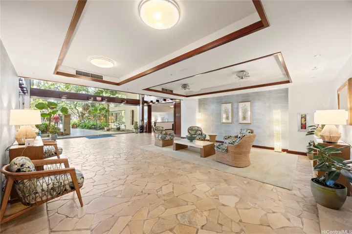 Another lobby view towards entrance.