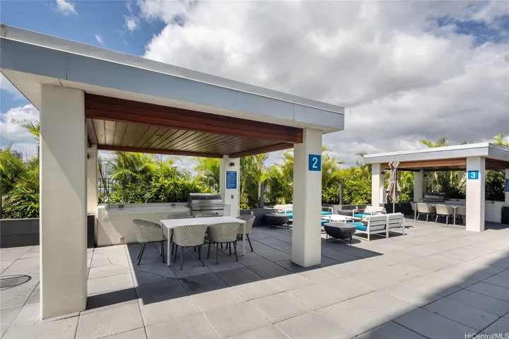 Rooftop Cabanas and BBQ Area