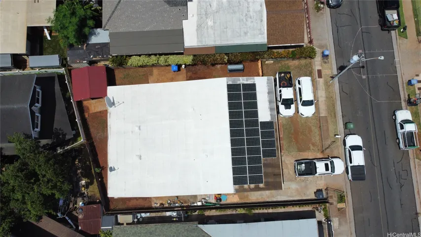 Aerial view of lot size