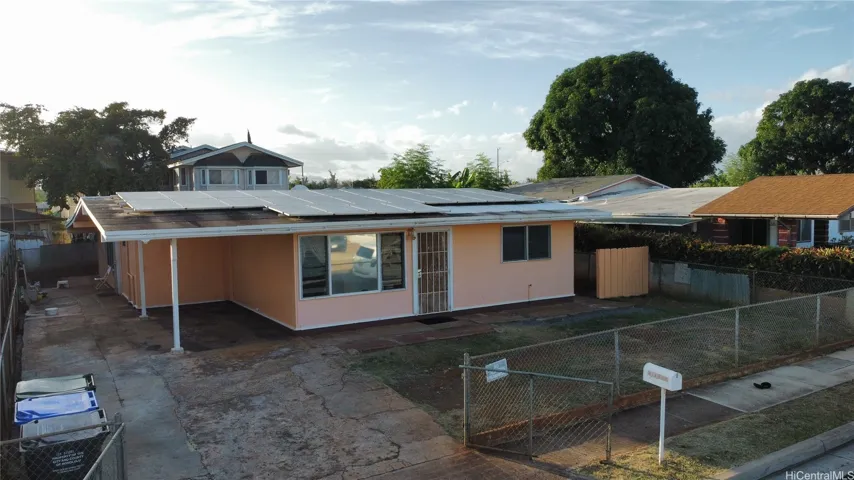 Aerial property view from the left side