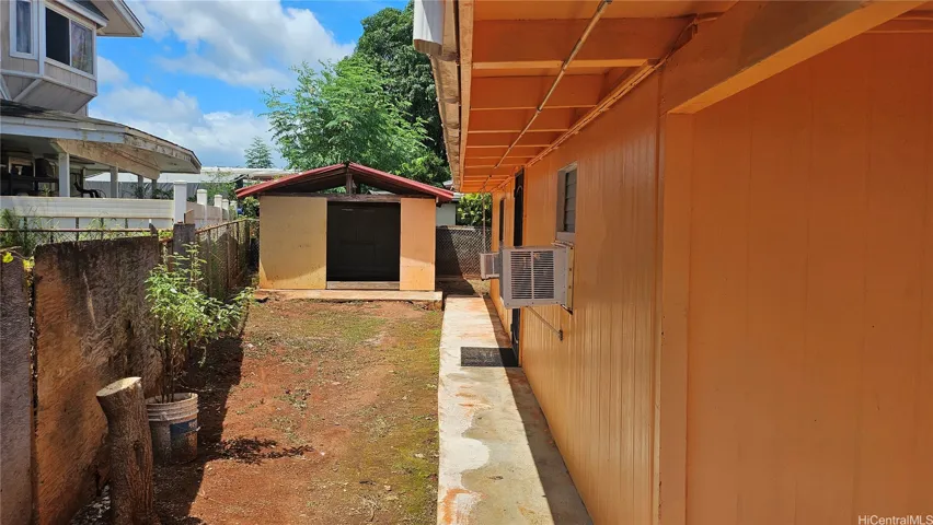 Backside of property