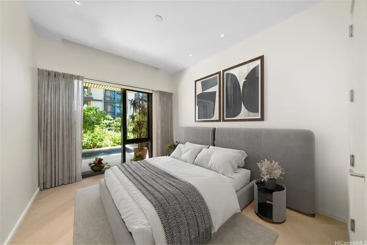 Secondary bedroom, virtually staged