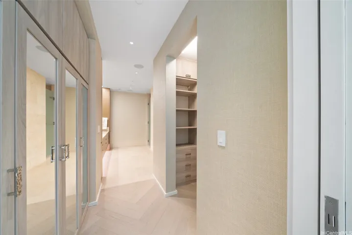 Hallway to primary bathroom