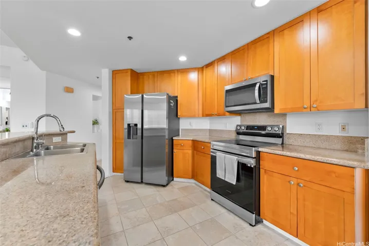 Spacious kitchen space.
