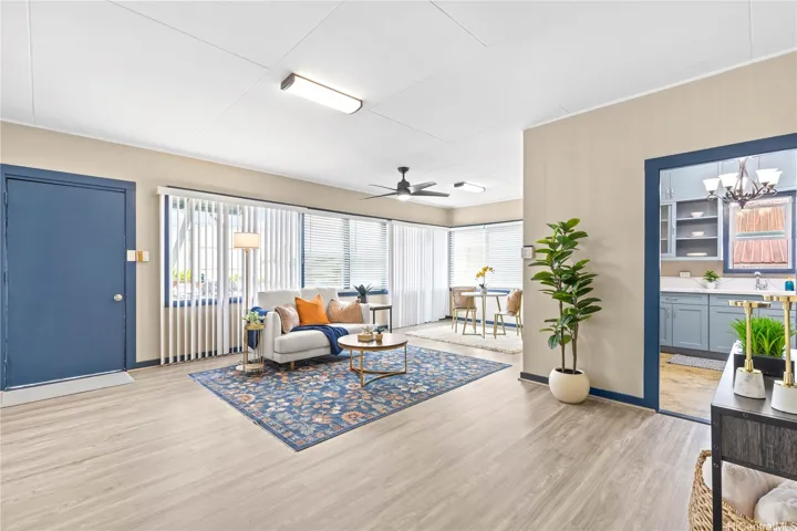 Front entry, living/dining areas to kitchen