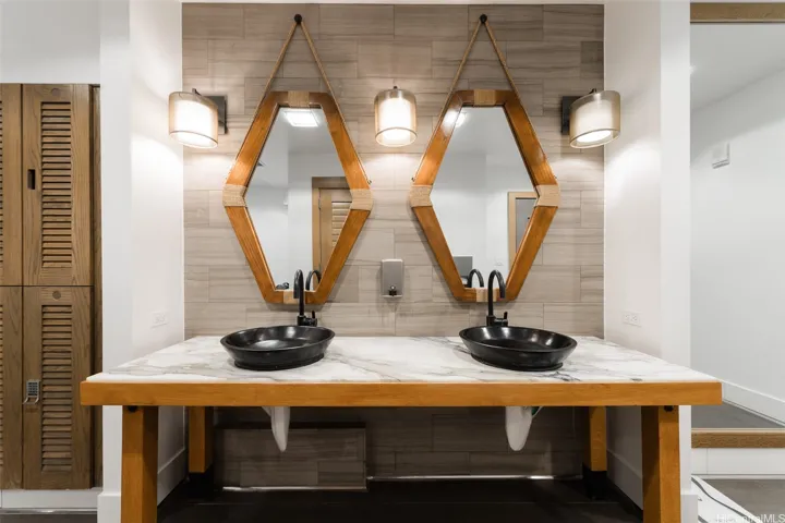 locker room sinks