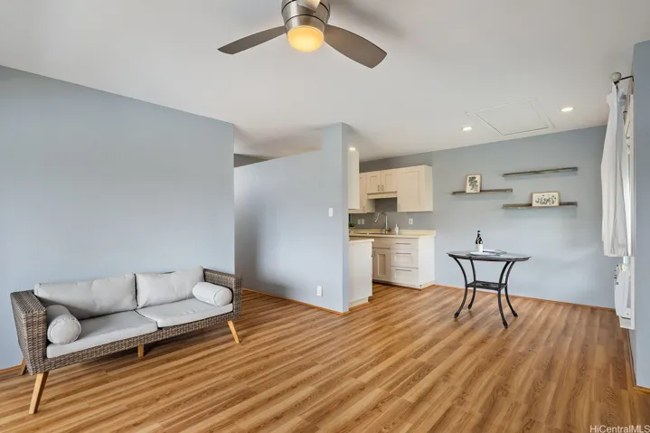Clean and updated townhome with vinyl floors in living and dining area. Window airconditioner for comfort.