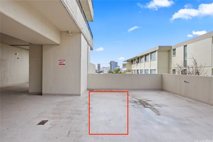 Assigned uncovered parking space.