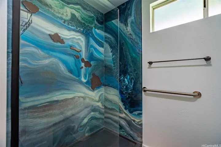 The shower is a work of art.