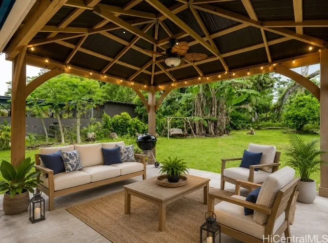 Enhanced  to show you the possibilities for outdoor furniture and lights