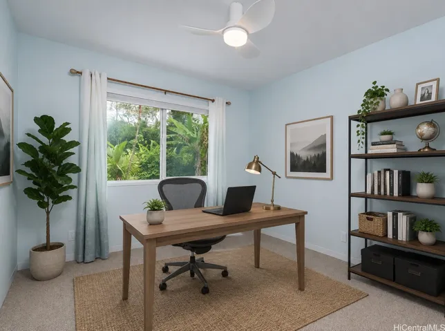 Enhanced.  This third bedroom can be used as an office or a bedroom