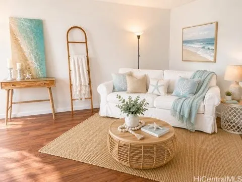 virtually staged Beautiful living Space