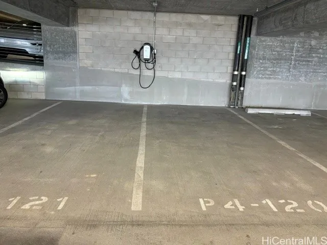parking stalls with EV charger