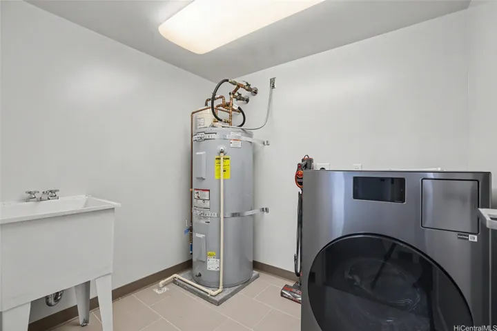 Large laundry with a sink. This is a great feature - rarely found in a condo.