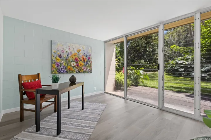 2nd bedroom with sliding glass doors and an abundance of natural light!