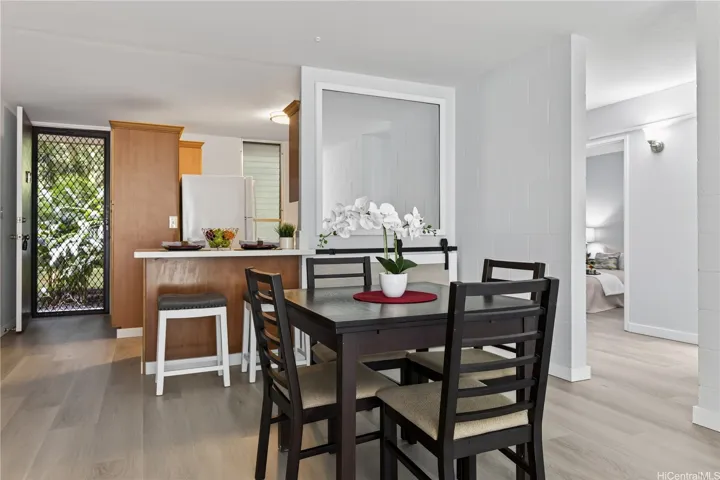 Unit has room for a dining table also!