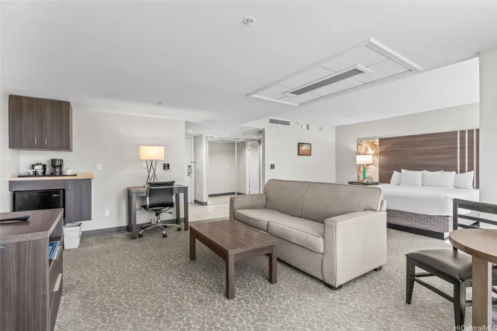 Over 500 interior sqft. Nice open floor plan.