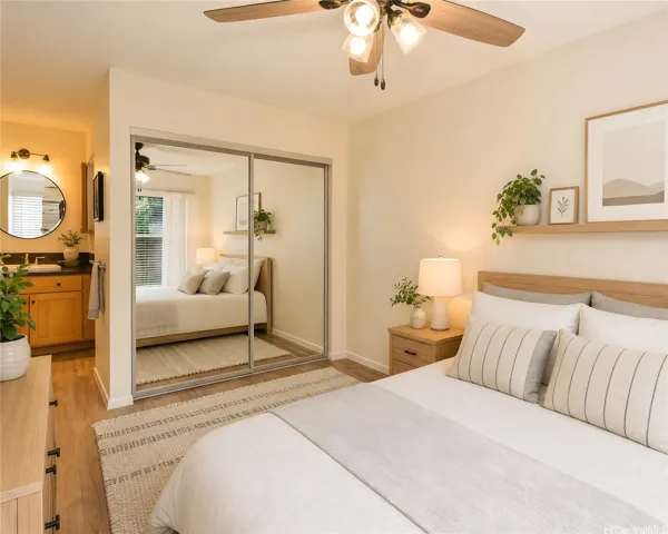 Enhanced photo of the bedroom