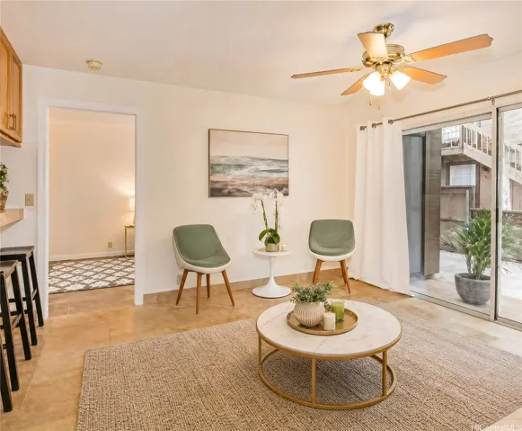 Enhanced living room photo with minimalist furniture
