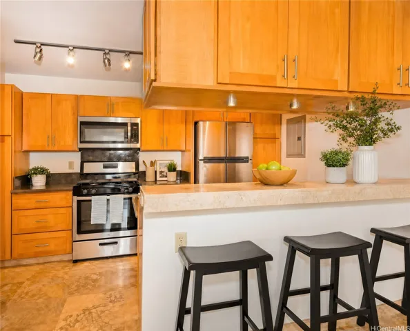 Enhanced photo of the kitchen
