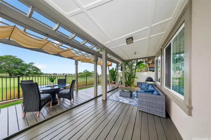 Back Lanai Area with Custom Deck, Golf Course View