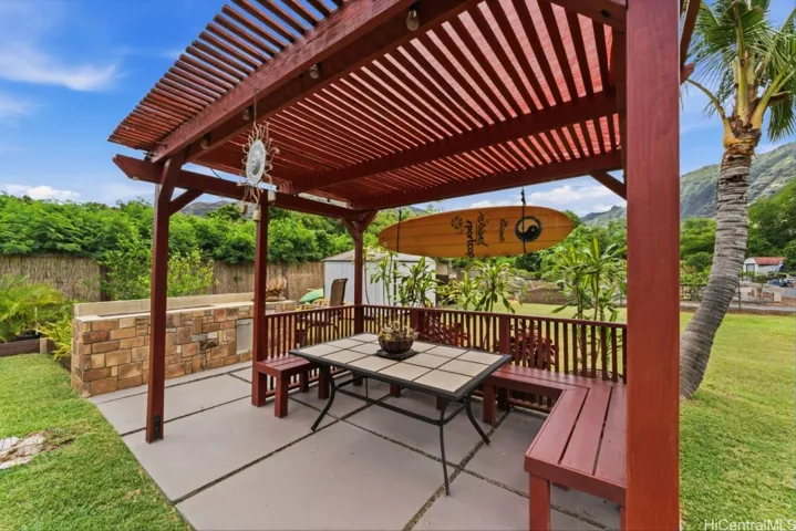 Gazebo and brink BBQ area