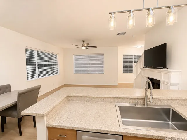 Kitchen and living area