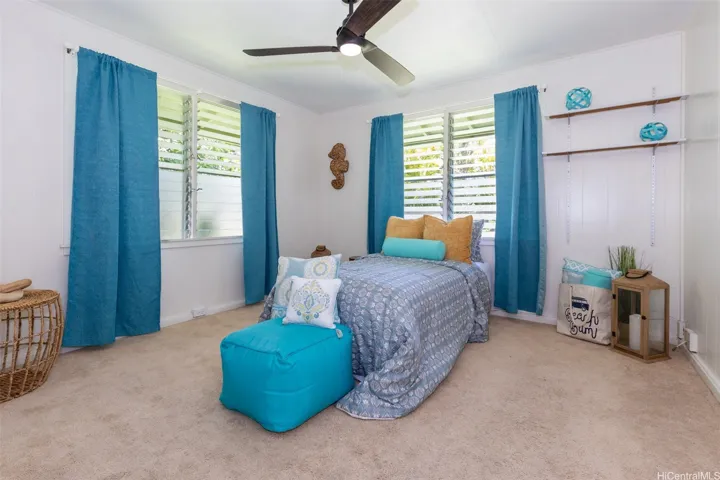 Bedroom # 4 located at the back of the home looking out to the backyard.