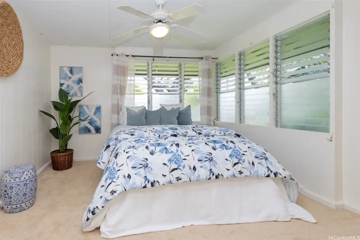 Bedroom # 2 located at the front of the home, it looks out to the front yard.