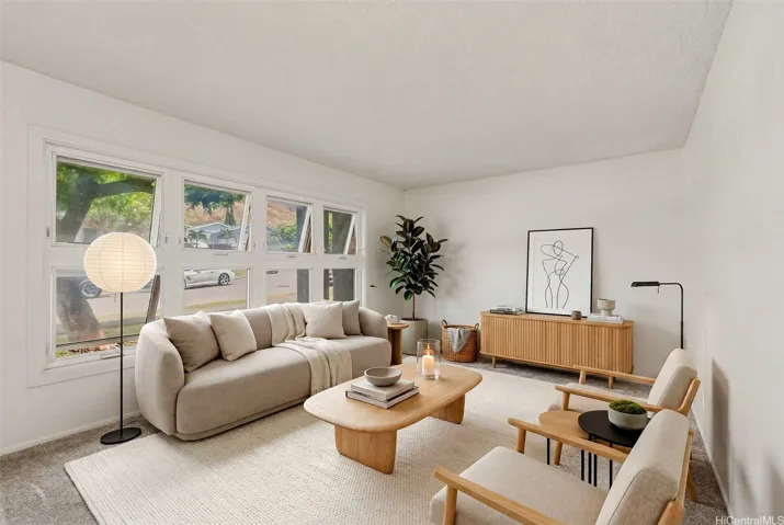 Enhanced photo of the living room.