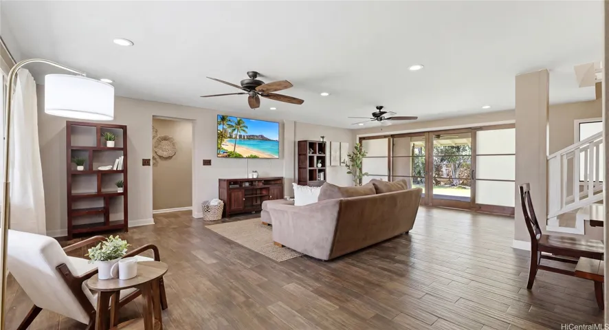 Expansive main living area with recessed lighting, and excellent indoor-outdoor flow.