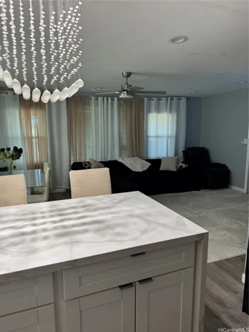 Kitchen to living area