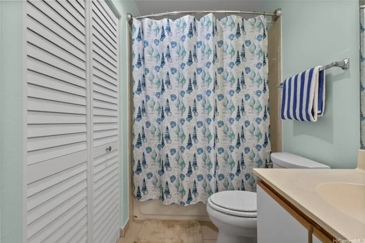 2 and 1/2 restrooms. Full Bath on the second level near bedrooms. Includes a full bathtub and efficient linen closet. The linen closet is a great storage space to organize. Single  bathroom vanity with countertops towel rack and sink to keep your bathroom clean and organized.