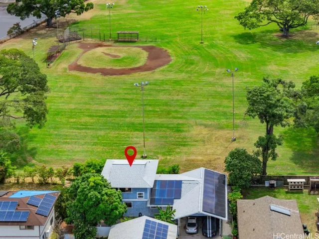 Baseball fields, skatepark, and basketball courts are steps away.