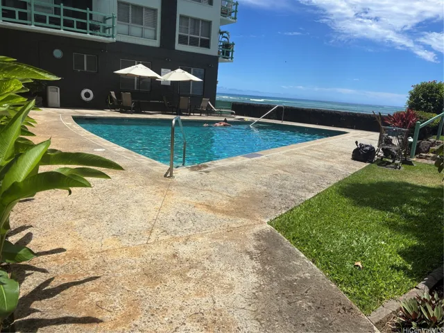 Freshly maintained pool.
