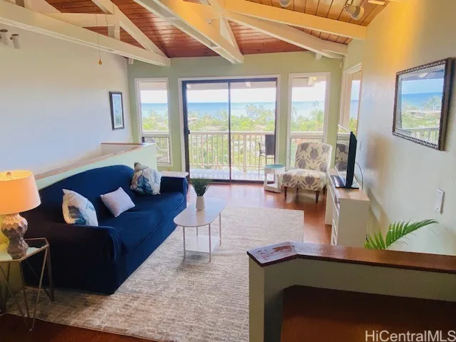 Upstairs TV and office where the ocean views only get better
