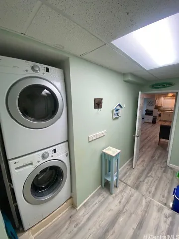 Each living area has its own laundry rooms
