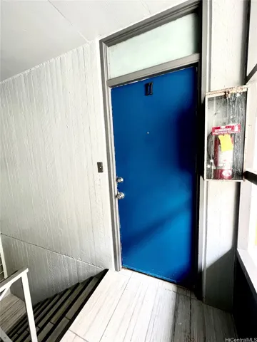 Front door of unit