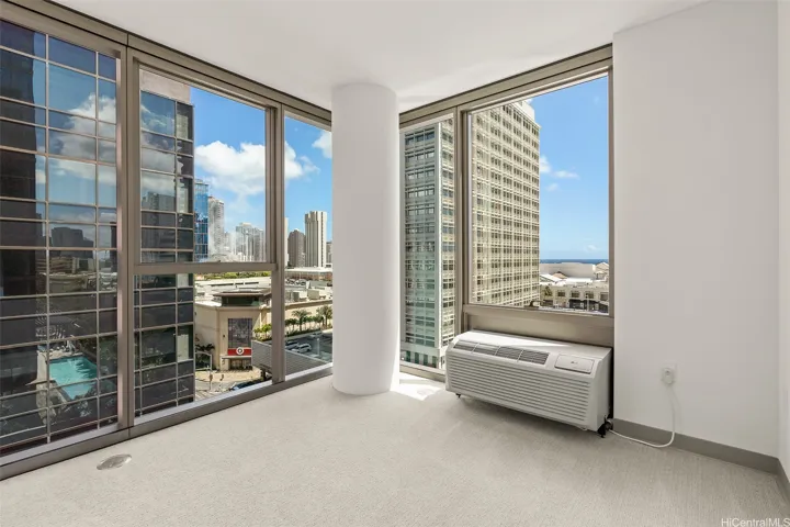 Actual photo taken of the same floor plan, but two floors lower. View will be slightly different.