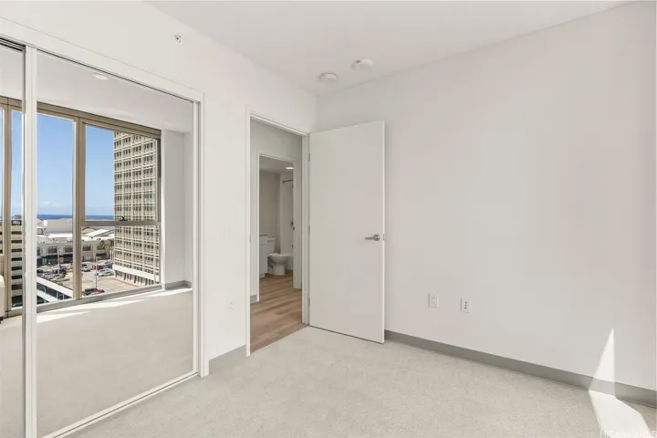Actual photo taken of the same floor plan, but two floors lower. View will be slightly different.