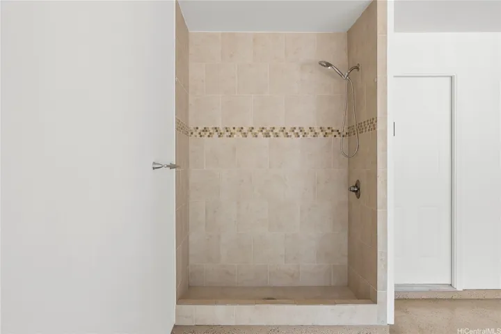 Bonus tiled shower in your garage to rinse off before entering the home