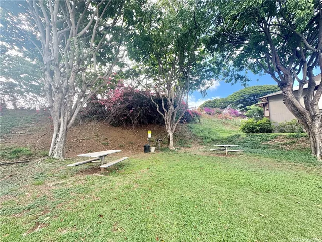 grill area in the backyard