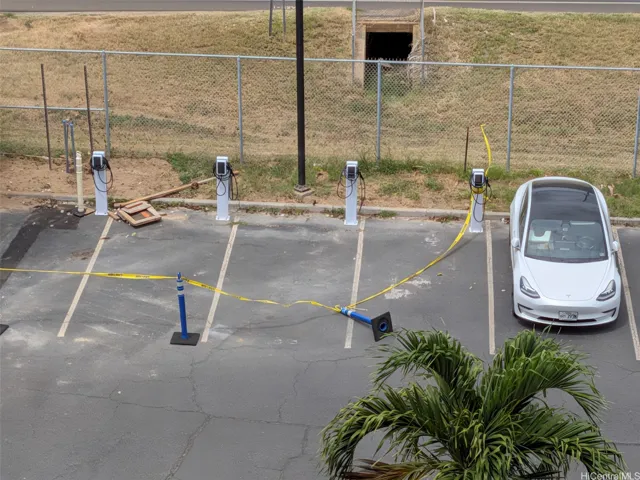 EV charging stations install in progress