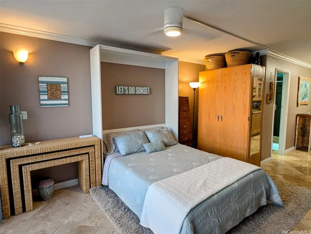 Reverse view of the bed enhanced