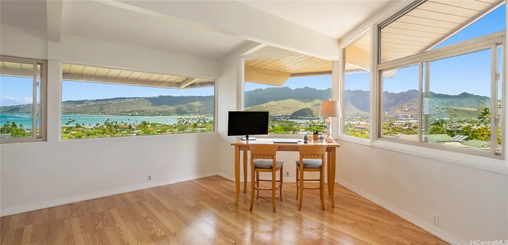 Up every driveway is usually a very worthwhile view.  Living room area.