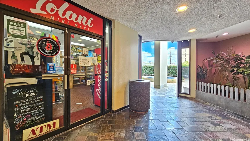 Convenience store near the entrance