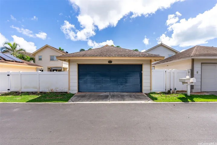 Detached 2-car garage entrance.