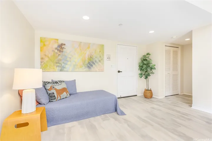 Clean and neutral walls.