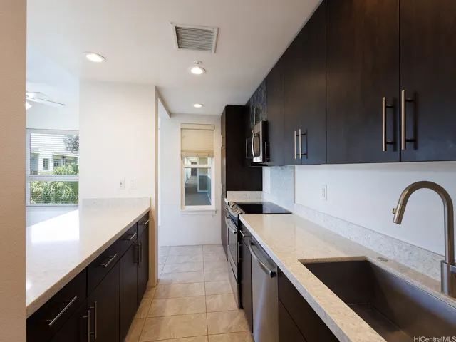 Kitchen is open to the living room