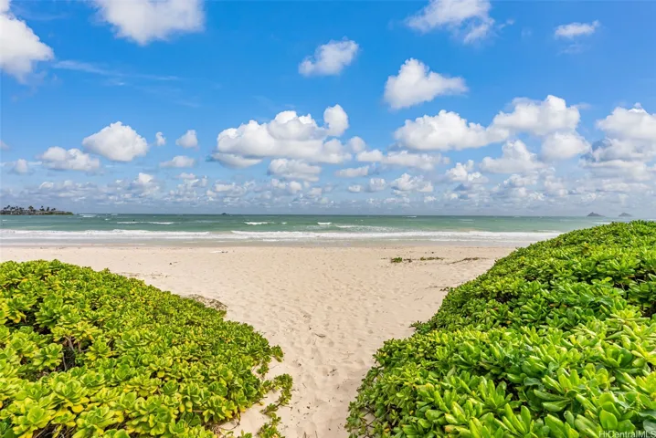 Imagine living just 6 homes away from access to beautiful Kailua Beach!